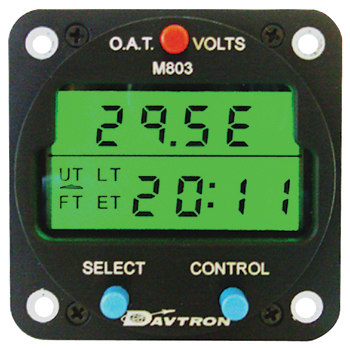 M803 Digital Clock Chronometer, O.A.T., Voltage Gauge | 14V NVIS Green A Lighting