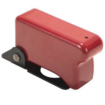 SWITCH GUARD/RED/1 HOLE MOUNT