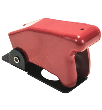 SWITCH GUARD/RED/1 HOLE MOUNT