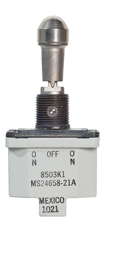 8503 Series Lever Lock Toggle Switch | SPDT, ON-OFF-ON, A, Environmentally Sealed