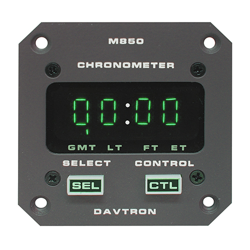 M850 Digital Clock Chronometer | 2-1/4in, 28V NVG Incandescent, Gray Faceplate
