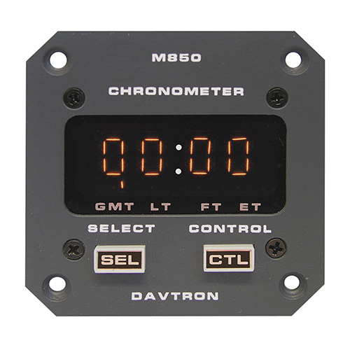 M850 Digital Clock Chronometer | 2-1/4in, 5V Orange Incandescent, Gray Faceplate