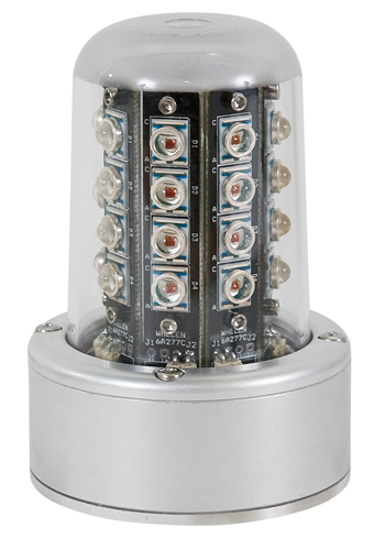ANTI COLLISION LIGHT/Red and white LED, 28 VDC, 3.75 adapter, lower mount, MS connector 