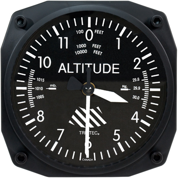 Altimeter Instrument Style Wall Clock | 6 inch, Quartz Movement