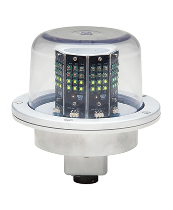 ANTI COLLISION LIGHT/Red and white LED, upper mount, 28 VDC 