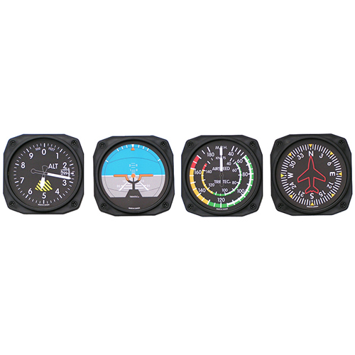 COASTERS/Instrument, set of 4 ea (ALT, DG, AS, HOR)