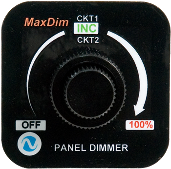 MaxDim Duo Dimmer Control Unit | 12-35V, 12.5A, Ring Terminals