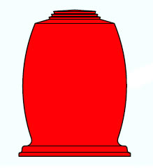 LENS ASSEMBLY/Red, RFI shielded. 