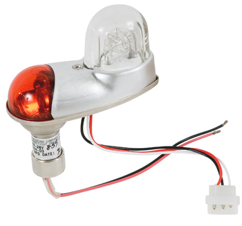 WINGTIP POSITION LIGHT/RED/28V. With anti-collision and forward position lights (lamp is 26 watts). 2.4 x 4 x 1.7 