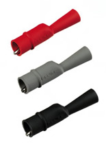 ALLIGATOR CLIPS/Set of three, 1 ea: red, gray, black