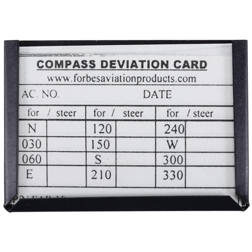 Compass Deviation Card | with Aluminum Holder