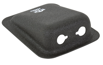 Mic & Phone Jack Housing | Surface Mount, Black, Two-Hole