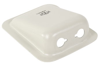 MIC and PHONE JACK HOUSING/Tan. Height: 1 Outside width: 3 Inside width: 2 1/8 Outside length: 3 1/2 Inside length: 3