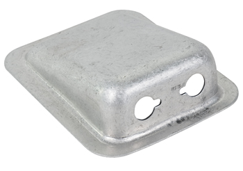 MIC and PHONE JACK HOUSING/Aluminum, no paint. Height: 1 Outside length: 3 1/2 Inside length: 3 Outside width: 3 Inside width: 2 1/8