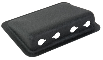 SURFACE MOUNT JACK HOUSING/Black aluminum, powder coat finish. Height: 1.13 Width: 3.75 Length: 5