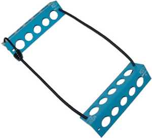 TRAVEL CHOCKS/6/Blue. Heat-treated, powder coat finish. Small for wheel 5.500 or smaller.