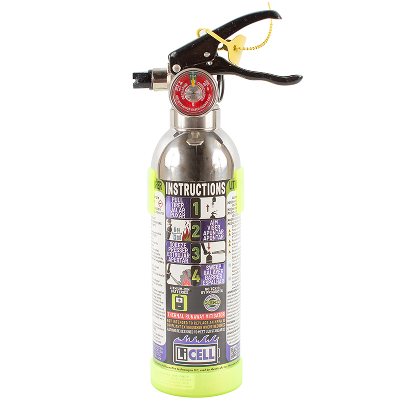AH Series Handheld AVD Fire Extinguisher | 0.5 Liter, Stainless Steel, Refillable