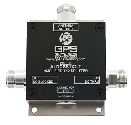 Amplified GPS Antenna Splitter | 2 outputs, 1 input, TNC connectors