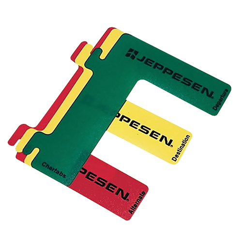 TRIP ORGANIZER TAB SET/Comes in set of 3 ea, plastic, color coded: Departure, Destination and Alternate. 