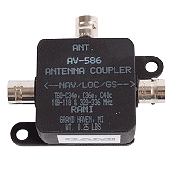 ANTENNA COUPLER/50 Ohms, NAV/LOC/GS, BNC connector, black.