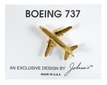 Boeing 737 3D Airline Pin | Gold