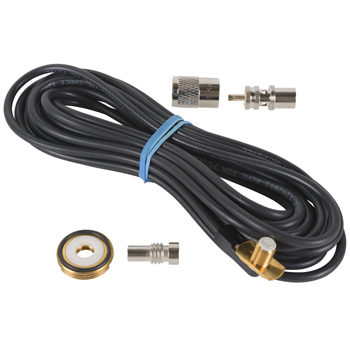 ANTENNA INSTALL KIT/Includes 17' RG58 with screw on base 3/8 hole and PL259 Connector. For use with BMAXMFTS Vehicle mount antenna