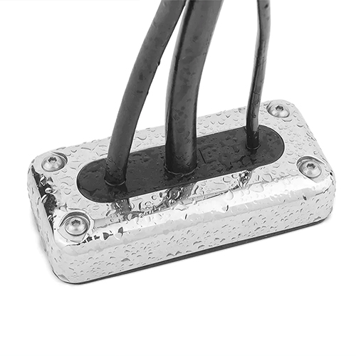 Standard Vertical Cable Seal | Fits Multiple Cables up to 0.50-inch, Connectors up to 0.67-inch, Polished Stainless Steel