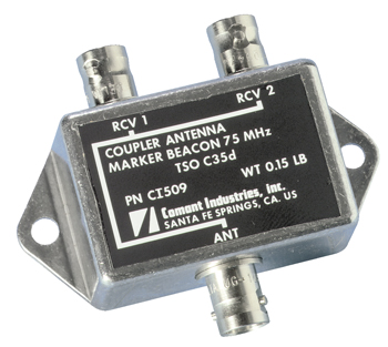 MARKER BEACON ANTENNA COUPLER/BNC Female Connector, 75 MHz, 50 Ohms