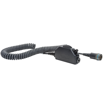 SWITCH/CABLE ASSEMBLY/BLACK CASE W/LARGE CLOTHING CLIP/MOM LOCK ICS KEY SWITCH & PTT XMIT KEY & 6FT COIL CABLE W/MS3476W12-10P PLUG/WIRING OPTION 1