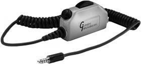 SWITCH and CABLE ASSEMBLY/Black case with large clothing clip, momentary ics key lock, ICS VOX switch, PTT (push-to-talk) transmit key with mic lo interrupt, 3' coil cable with PT06A10-6P type plug. 