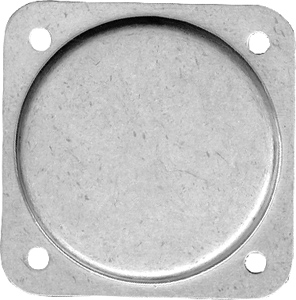 COVER PLATE/2 1/4 diameter. Aluminum, no paint.