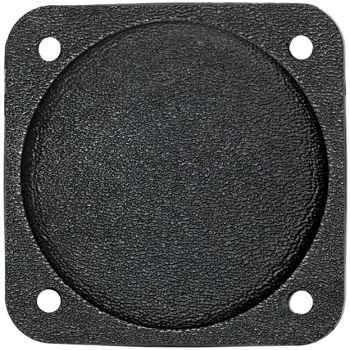 COVER PLATE/2 1/4 diameter. Black plastic. Fire retardant.