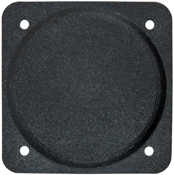 COVER PLATE/3 1/8 diameter. Black plastic. Fire retardant.