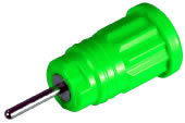 SAFETY JACK/PUSH IN/GREEN