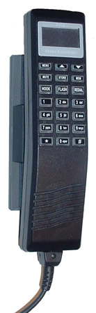 TELEPHONE HANDSET/Locking base, 2 wire analog handset with locking base, 6 ft coil cord with RJ11 connector 