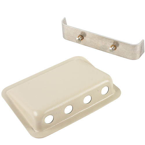 4-Hole Recessed Jack Housing | 0.38 hole diameter, Beige