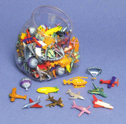 PLASTIC AIRCRAFT ASSORTMENT DISPLAY TUB/144 PIECES