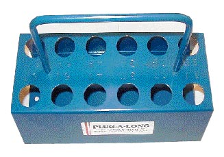 AIRCRAFT SPARK PLUG TRAY/Holds 12 spark plugs. Blue powder coat finish.