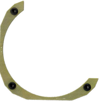 NUT RING/Instrument mounting nut ring with brass screws and nylon locking patch. Size 3.125/6-32
