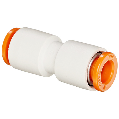 KQ2 One-Touch Straight Union Fitting | 1/4in Tubing, No Connection Thread