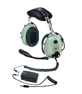 DAVID CLARK HEADSET/ENC/HELICOPTER/M-7A AMPLIFIED ELECTRET MIC/5' COIL CORD/U-174/U PLUG/UNIVERSAL FLEX BOOM/BATTERY PWR MODULE
