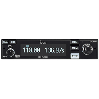 IC-A220T VHF Airband Transceiver | Panel Mount, TSO Approved