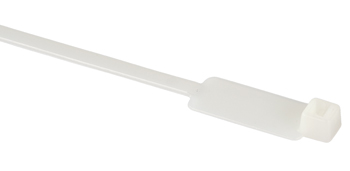 Identification Cable Tie | 8in, Natural, 50lb Tensile Strength
