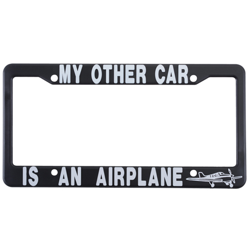 License Plate Frame | "MY OTHER CAR IS AN AIRPLANE"