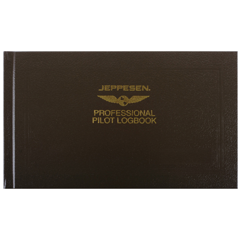 Professional Pilot Logbook | Brown, Textured Hard Cover