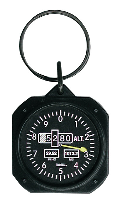 Altimeter Instrument Style Keychain | 1.5 inch