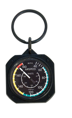 Airspeed Instrument Style Keychain | 1.5 inch