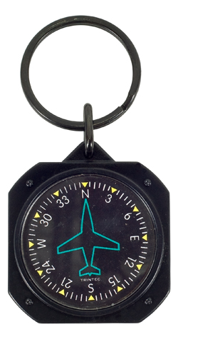 Directional Gyro Instrument Style Keychain | 1.5 inch