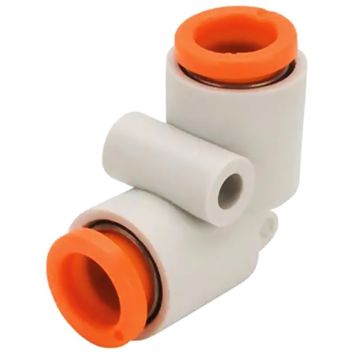 KQ2 One-Touch Union Reducer Elbow Fitting | 1/4in Tubing, No Connection Thread