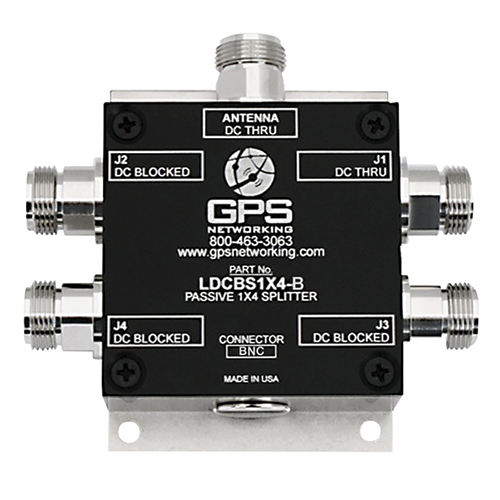 Passive GPS Antenna Splitter | 4 outputs, 1 input, BNC connectors